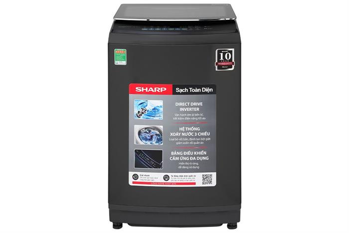 Máy giặt Sharp lồng đứng Inverter 13 kg ES-TM130CD-DS