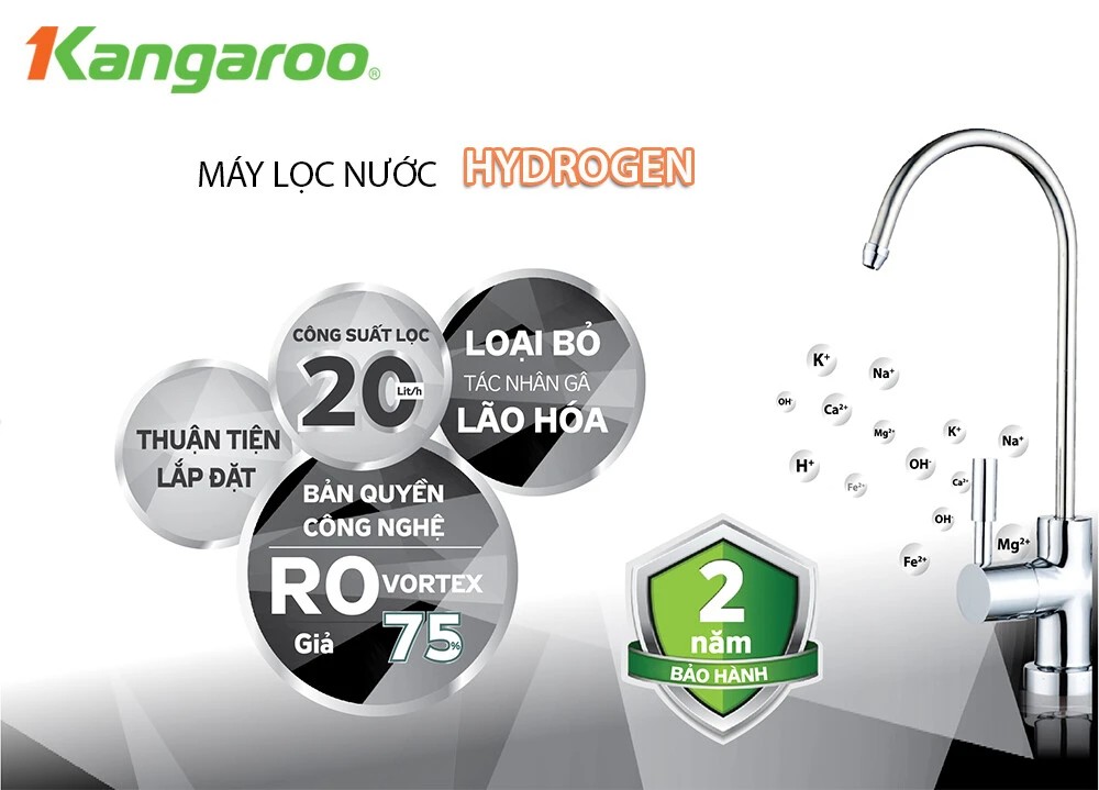 Máy lọc nước Kangaroo 10 cấp Hydrogen RO KG100HG KV thumbnail