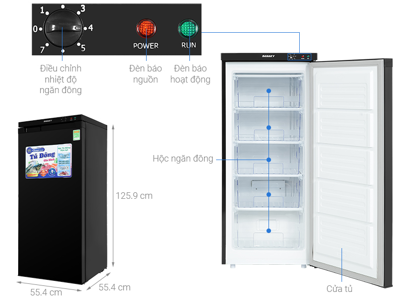 Tủ đông Sanaky Inverter 150 lít VH-180VD3 thumbnail
