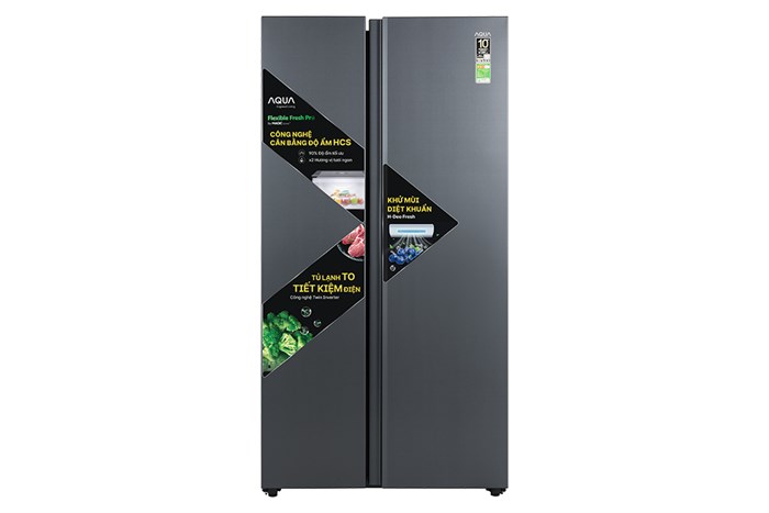 Tủ lạnh Aqua Inverter 646 lít Side By Side AQR-S682XA(SLB)