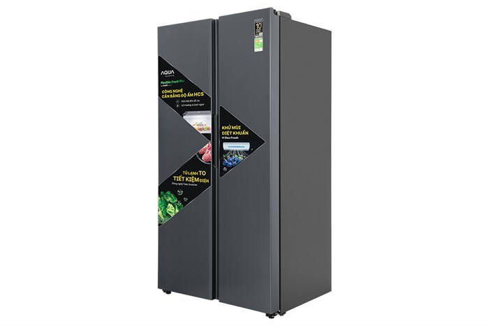 Tủ lạnh Aqua Inverter 646 lít Side By Side AQR-S682XA(SLB) thumbnail